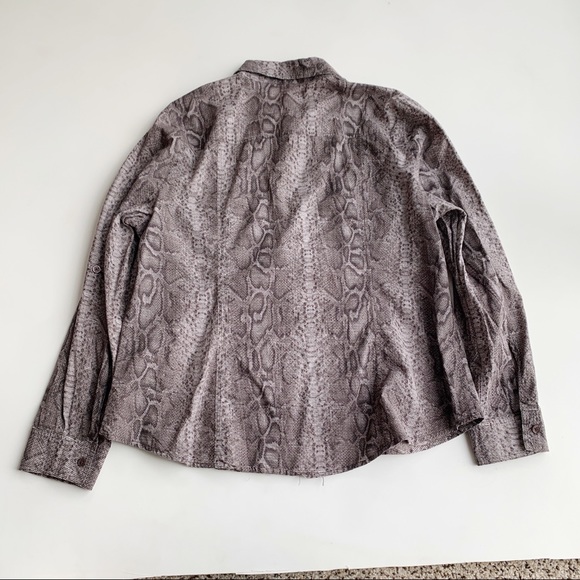 MICHAEL Michael Kors Snake Print Button Front XL - Picture 3 of 6